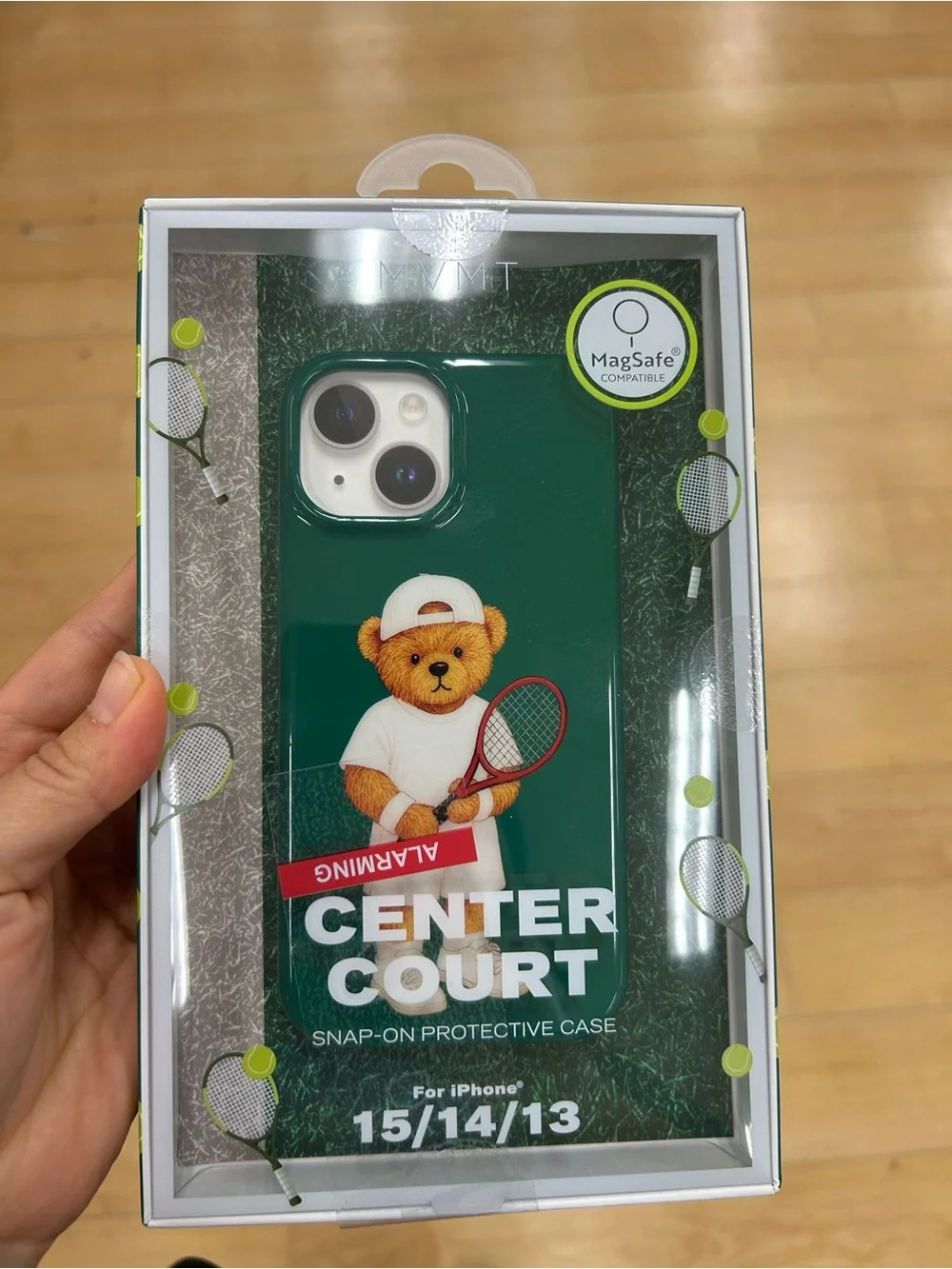 NWT Center Court Green Bear MagSafe compatible snap-on protection iPhone Case